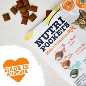 Хрупкави лакомства за котки GIMCAТ Nutri pockets MALT & VITAMIN MIX 150г